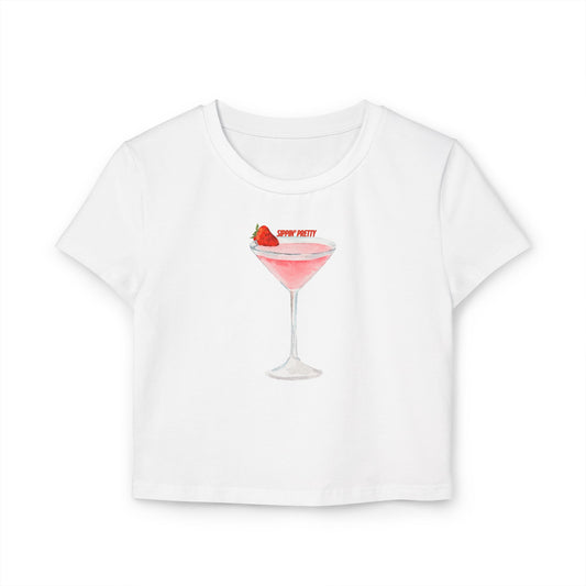 Sassy Cocktail Baby Tee - Perfect for Girls' Night Out