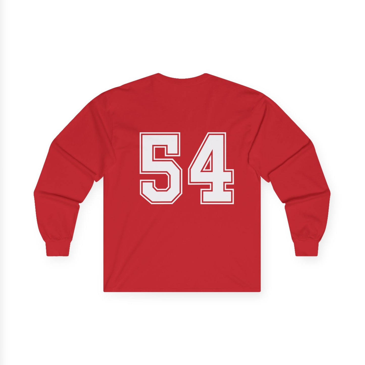 Unisex Long Sleeve Tee - Sporty Number 54 Shirt for Casual Wear
