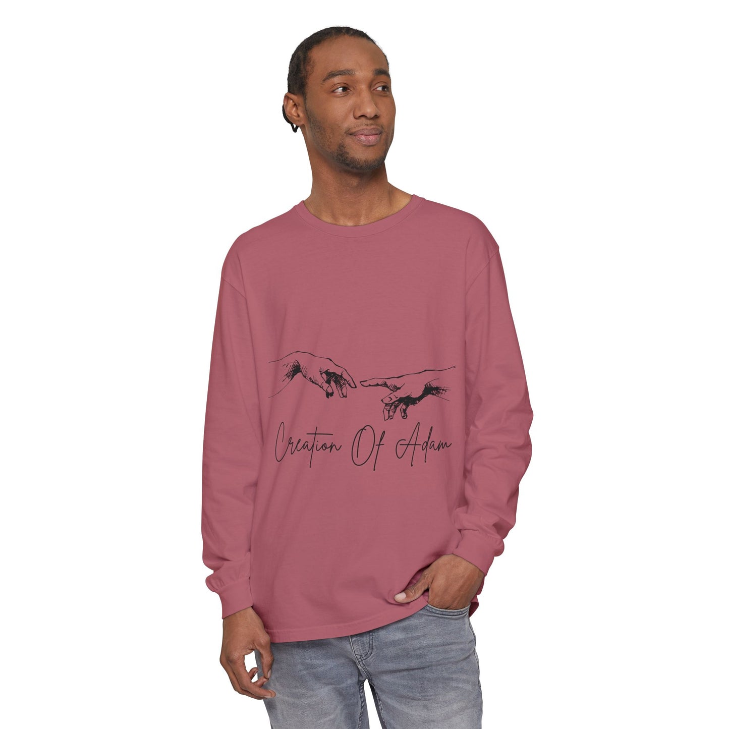 Creation of Adam Long Sleeve T-Shirt - Unisex Art Tee