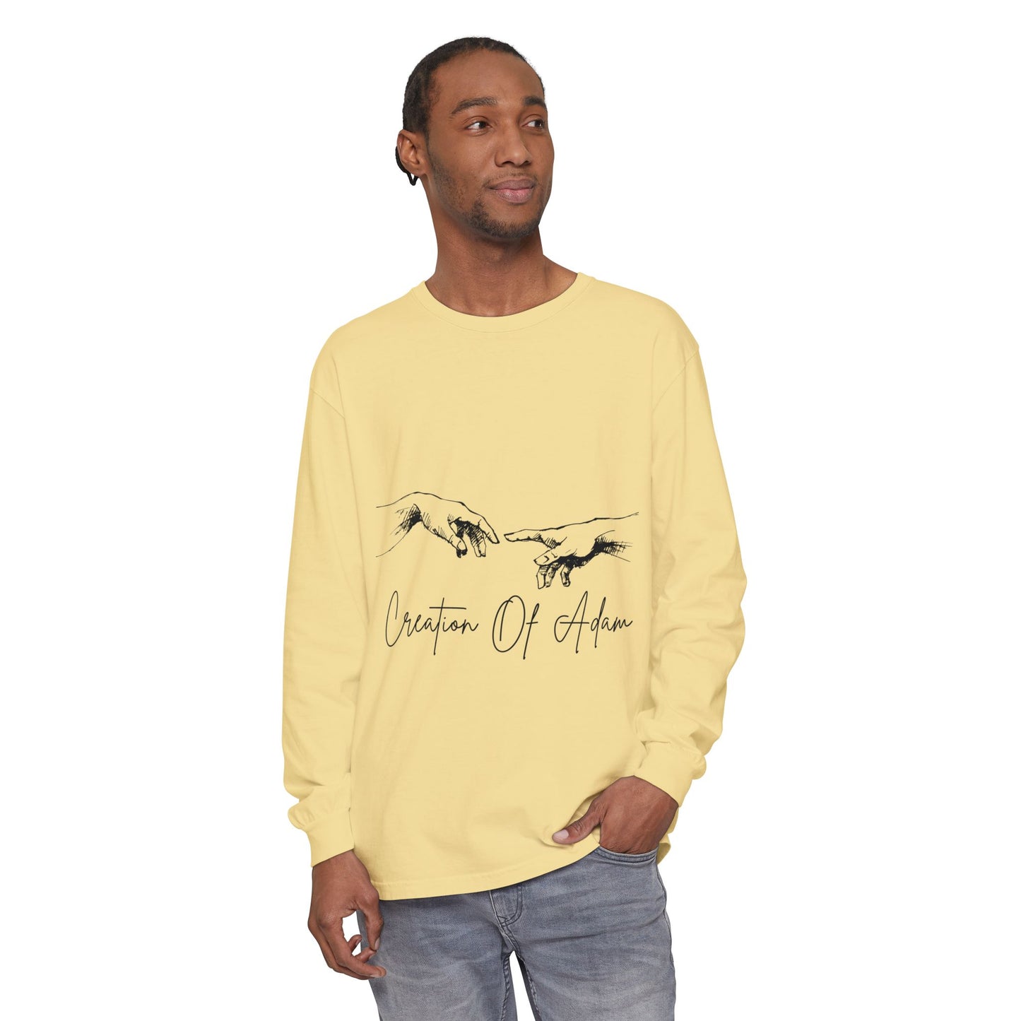 Creation of Adam Long Sleeve T-Shirt - Unisex Art Tee