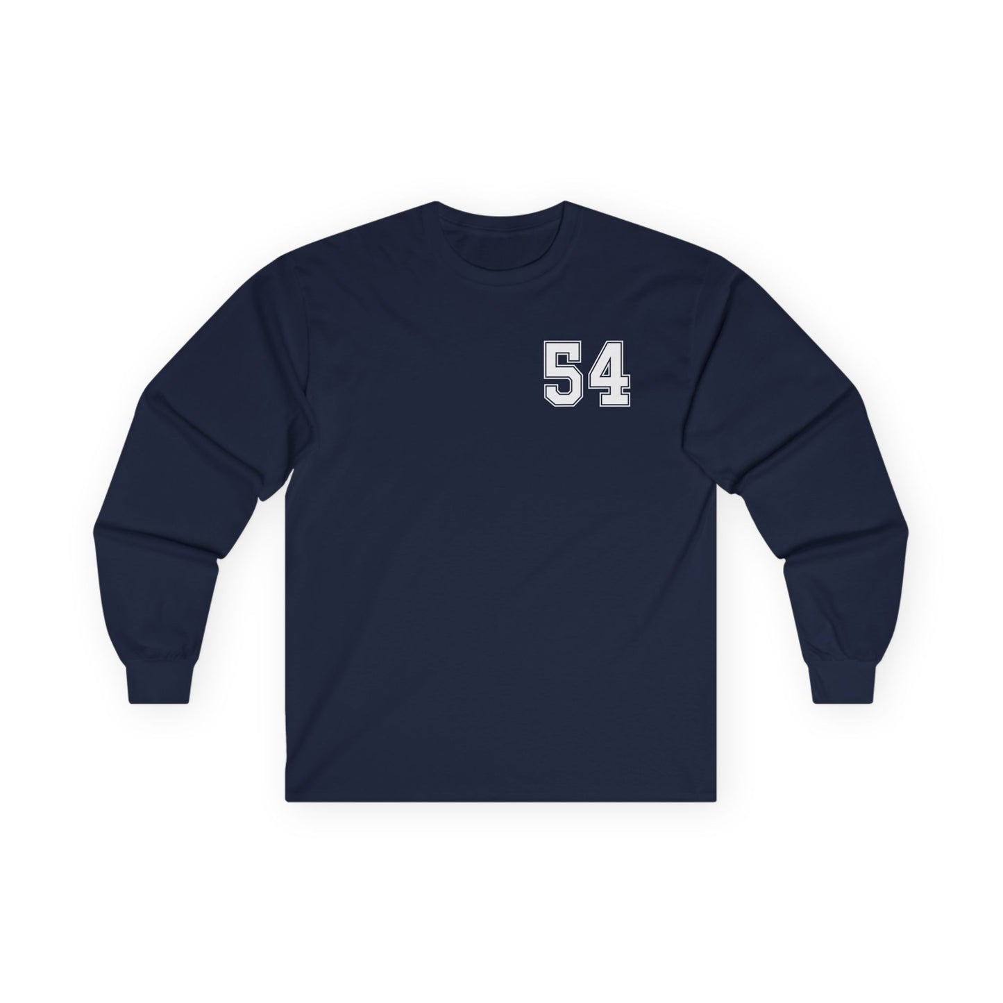 Unisex Long Sleeve Tee - Sporty Number 54 Shirt for Casual Wear