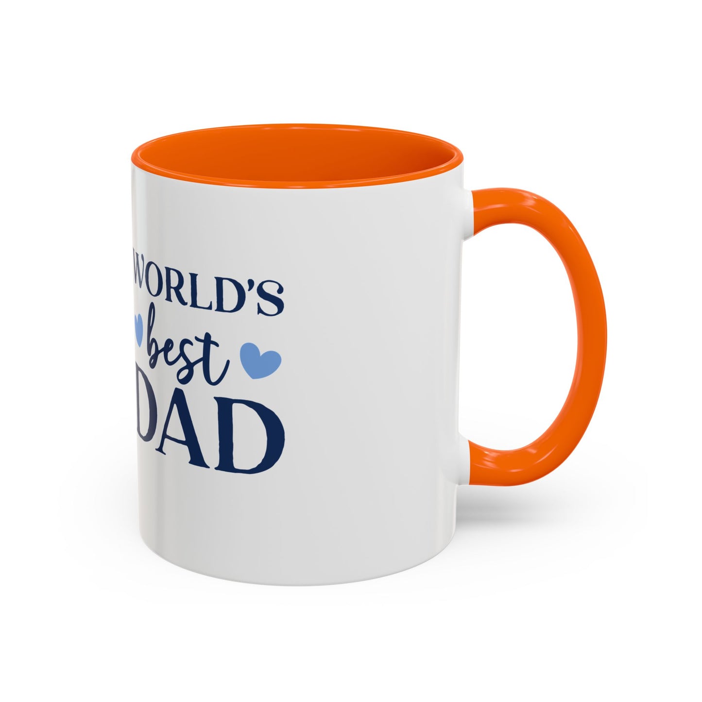 World's Best Dad Accent Coffee Mug | Gift for Father's Day, Coffee Lovers, Dad's Birthday, Home & Office Decor