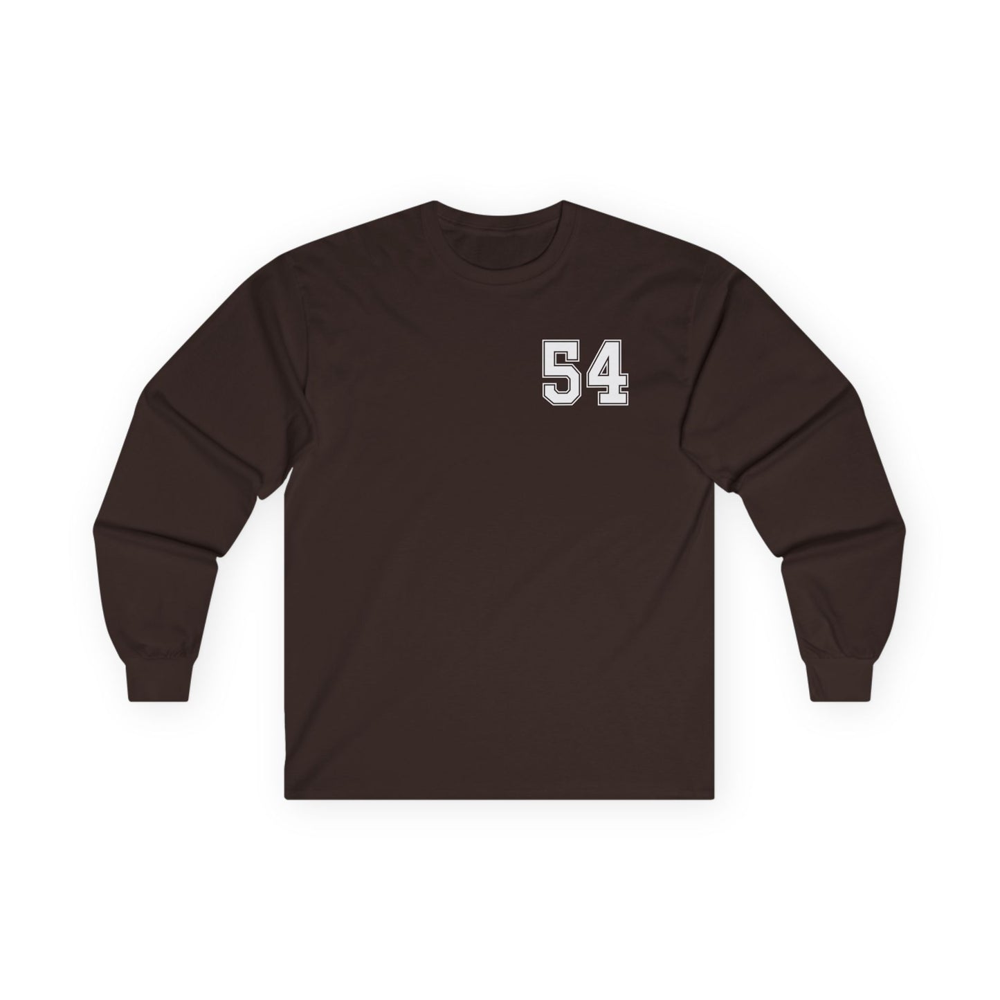 Unisex Long Sleeve Tee - Sporty Number 54 Shirt for Casual Wear