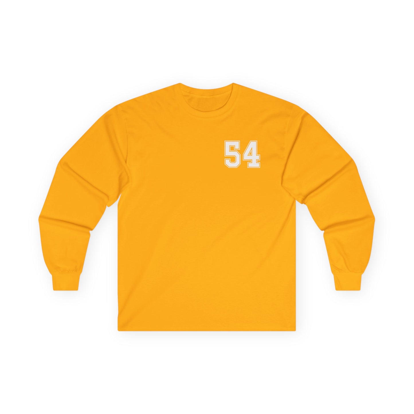 Unisex Long Sleeve Tee - Sporty Number 54 Shirt for Casual Wear