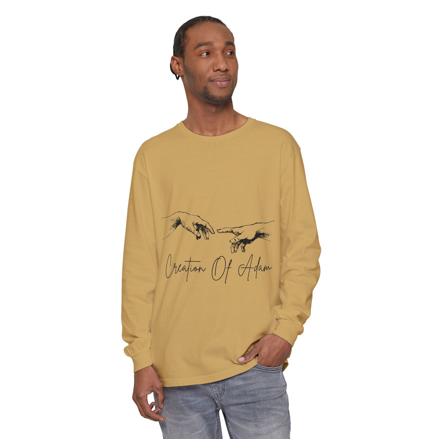 Creation of Adam Long Sleeve T-Shirt - Unisex Art Tee