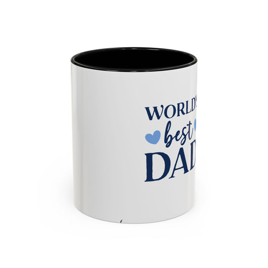 World's Best Dad Accent Coffee Mug | Gift for Father's Day, Coffee Lovers, Dad's Birthday, Home & Office Decor