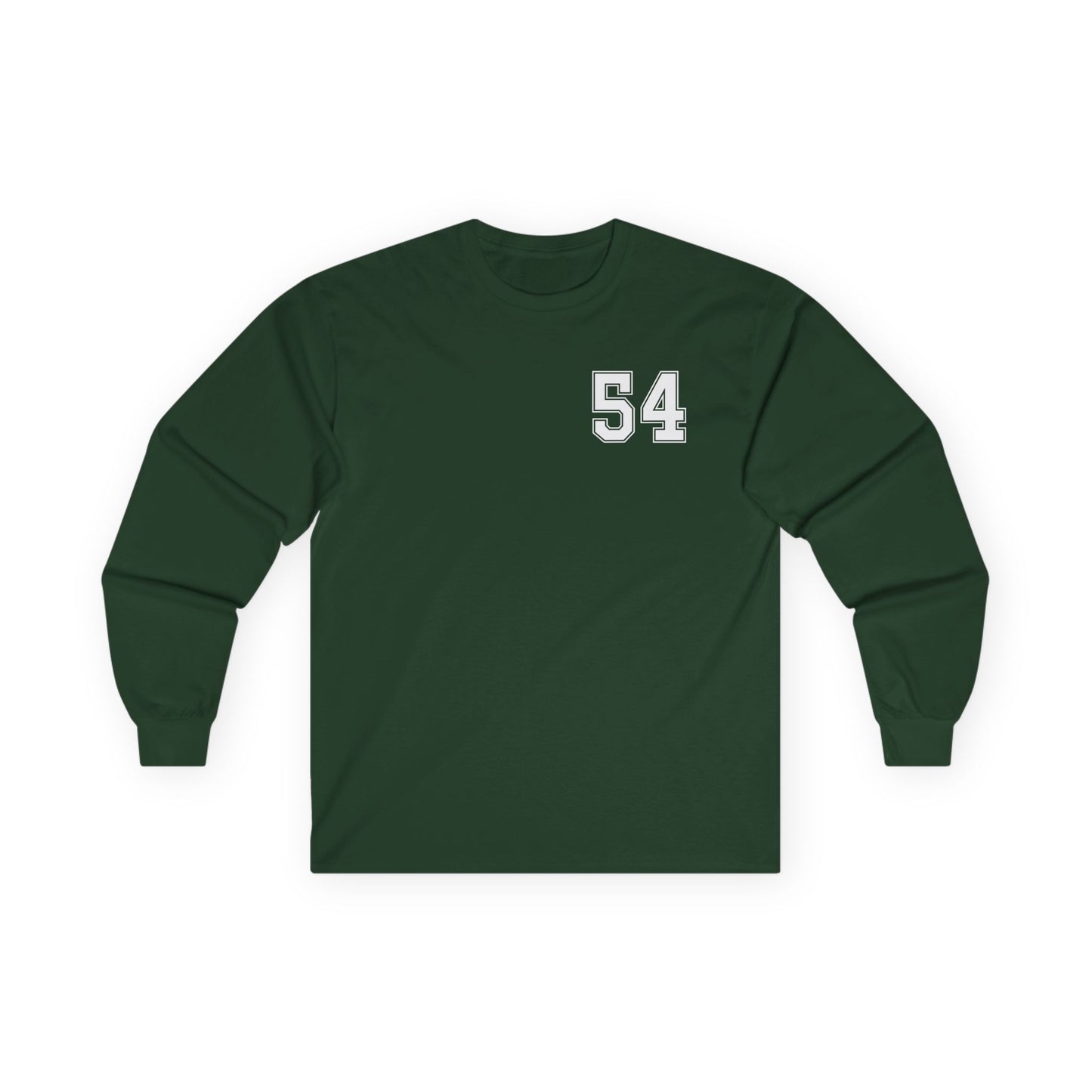 Unisex Long Sleeve Tee - Sporty Number 54 Shirt for Casual Wear