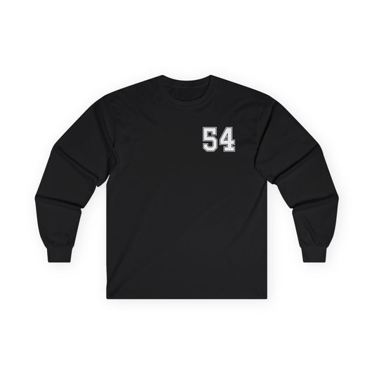 Unisex Long Sleeve Tee - Sporty Number 54 Shirt for Casual Wear