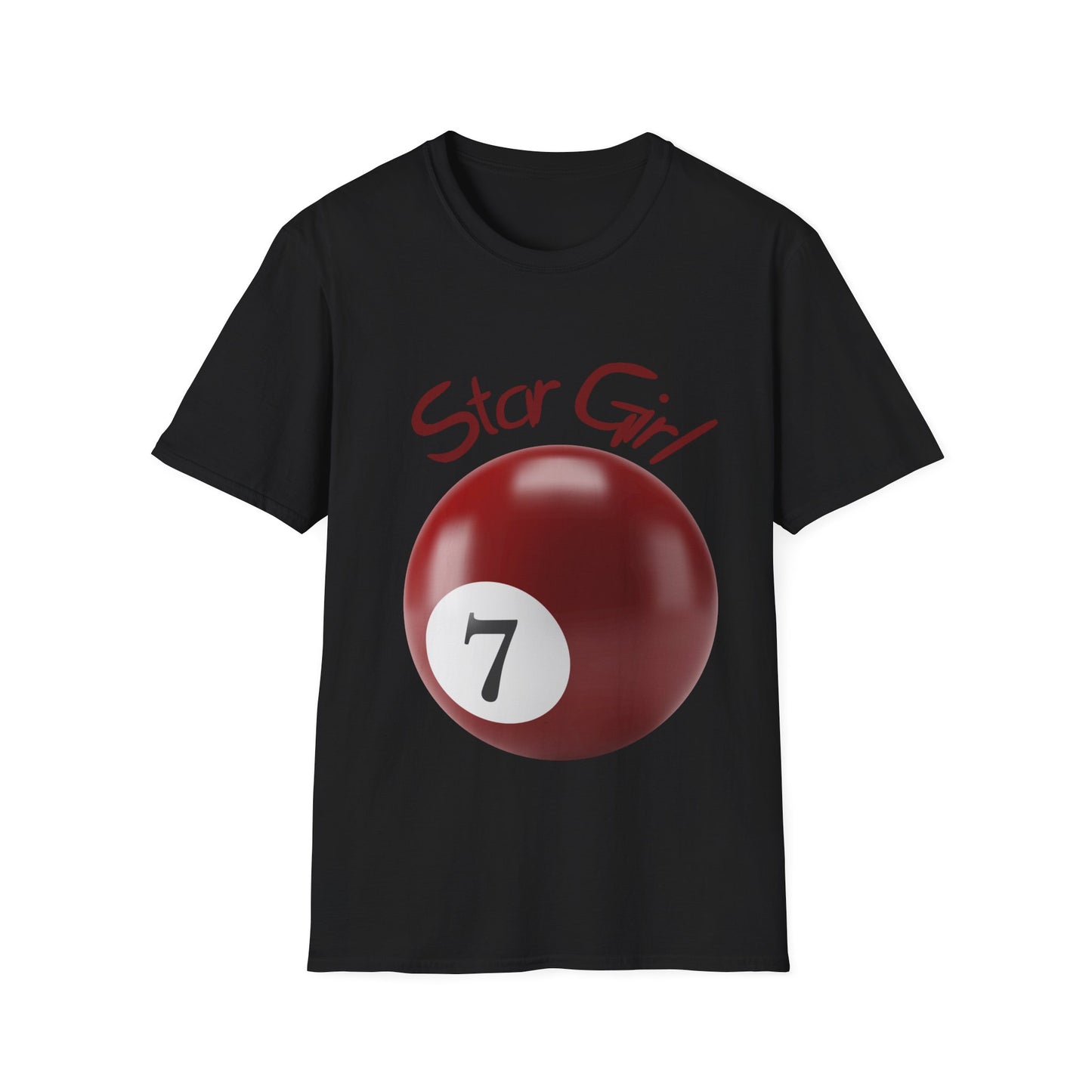 Star Girl 7 Pool Ball T-Shirt - Fun Graphic Tee for Pool Lovers