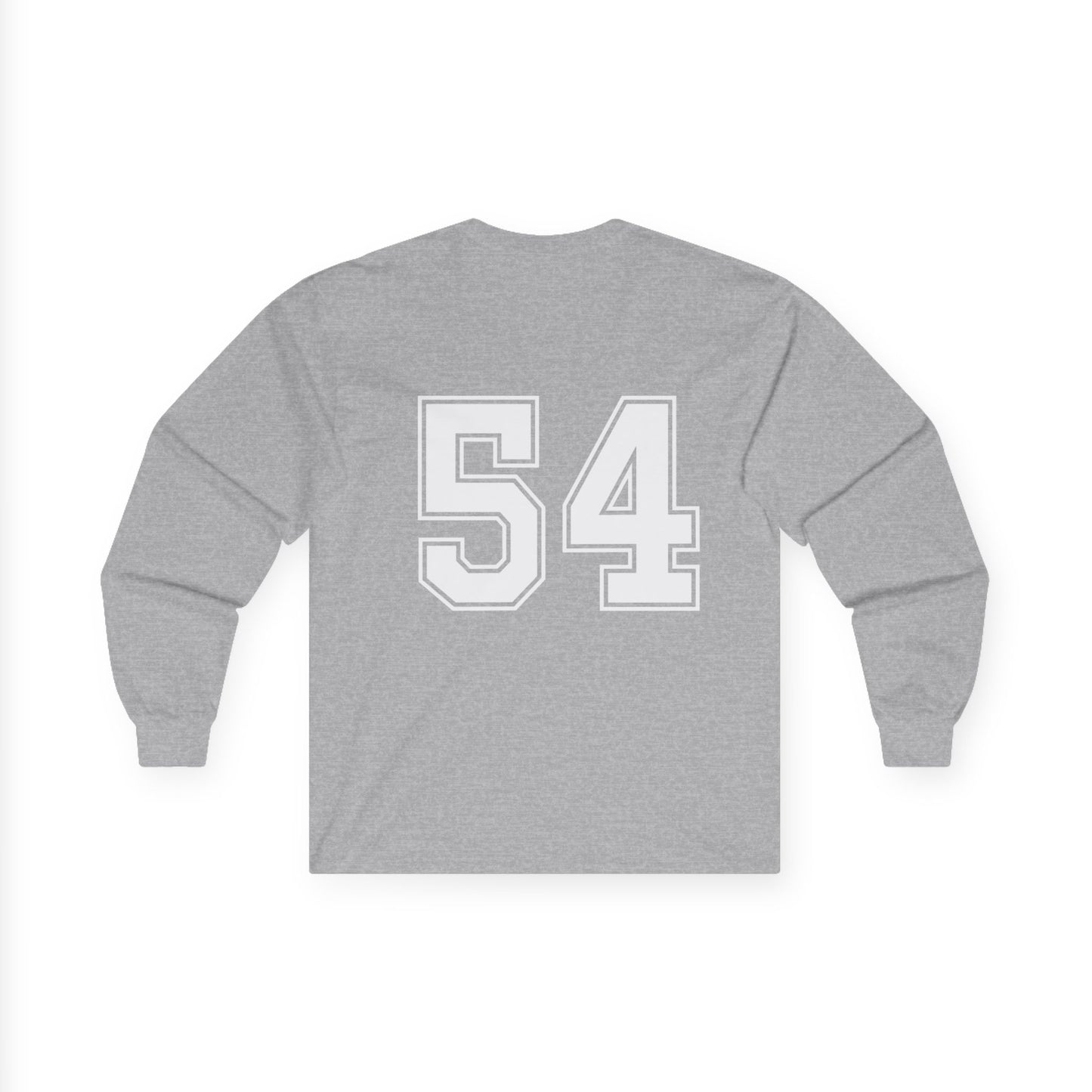 Unisex Long Sleeve Tee - Sporty Number 54 Shirt for Casual Wear