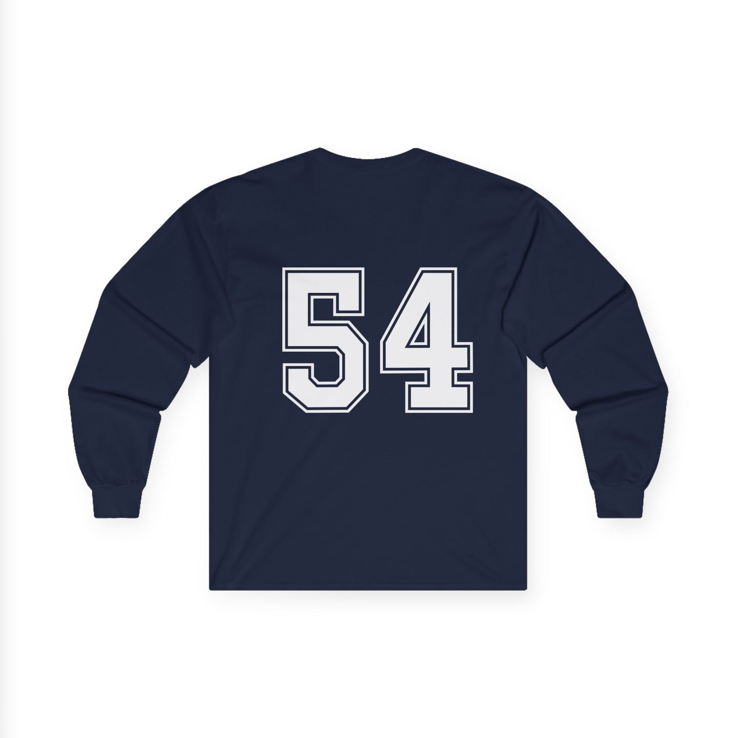 Unisex Long Sleeve Tee - Sporty Number 54 Shirt for Casual Wear