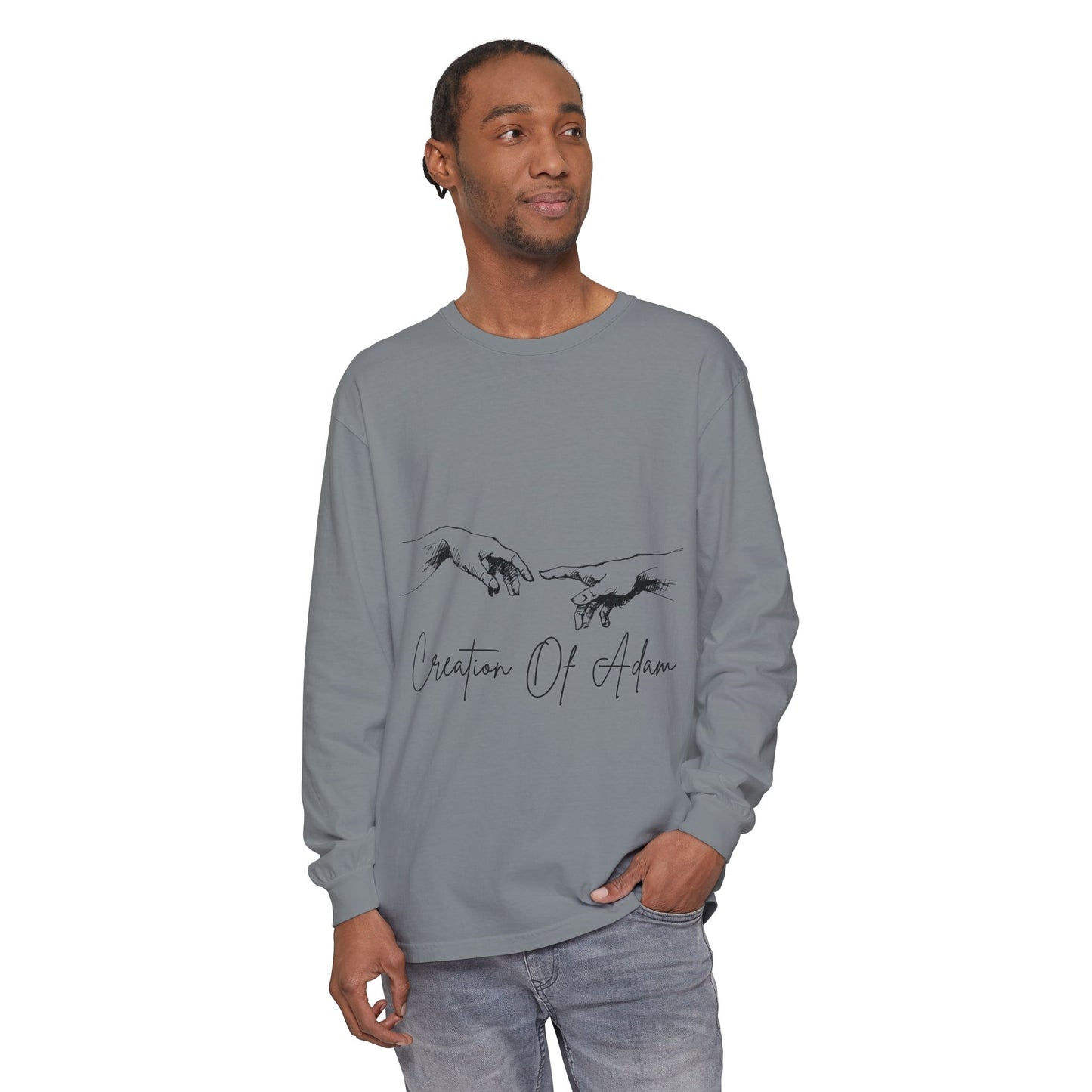Creation of Adam Long Sleeve T-Shirt - Unisex Art Tee