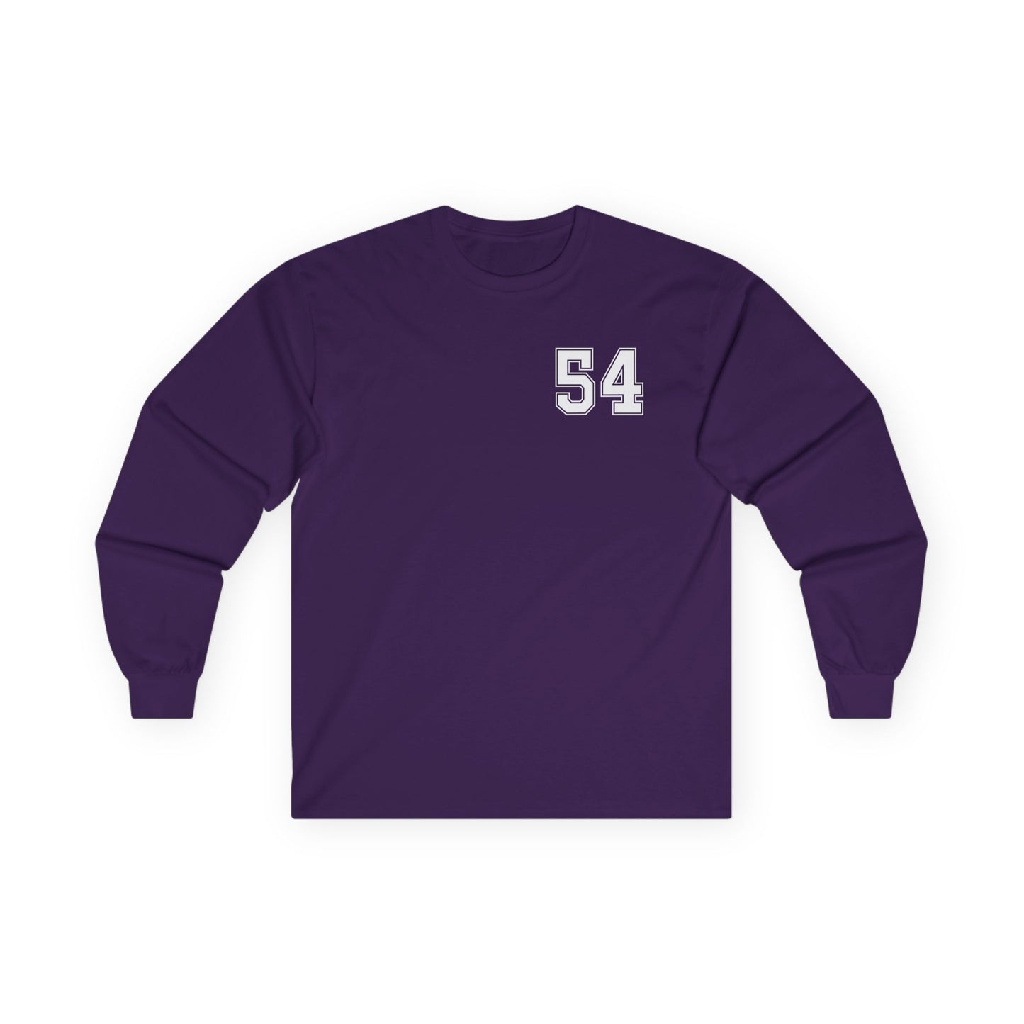 Unisex Long Sleeve Tee - Sporty Number 54 Shirt for Casual Wear