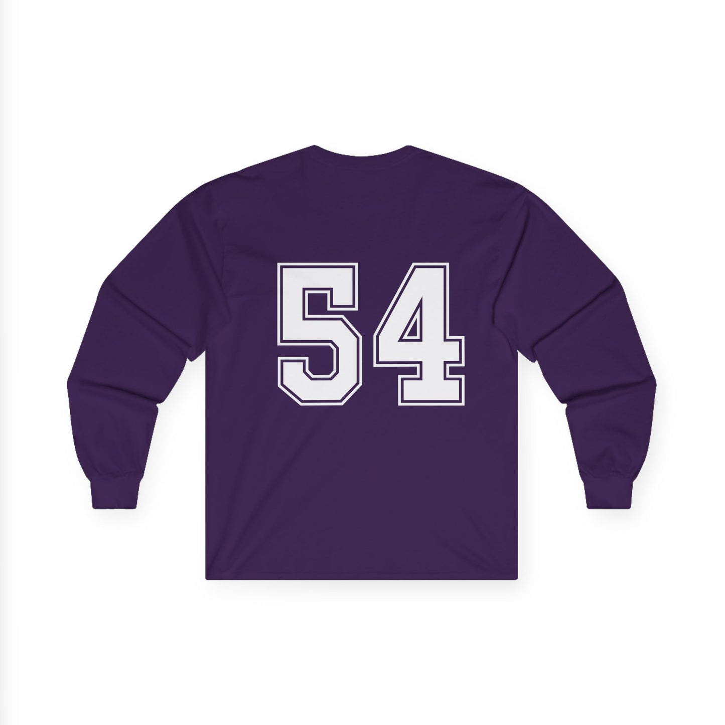 Unisex Long Sleeve Tee - Sporty Number 54 Shirt for Casual Wear