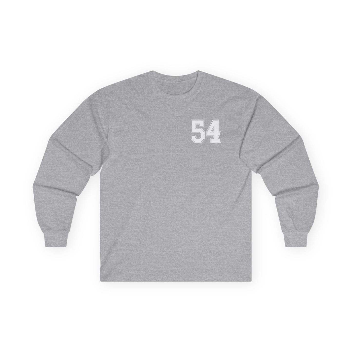 Unisex Long Sleeve Tee - Sporty Number 54 Shirt for Casual Wear