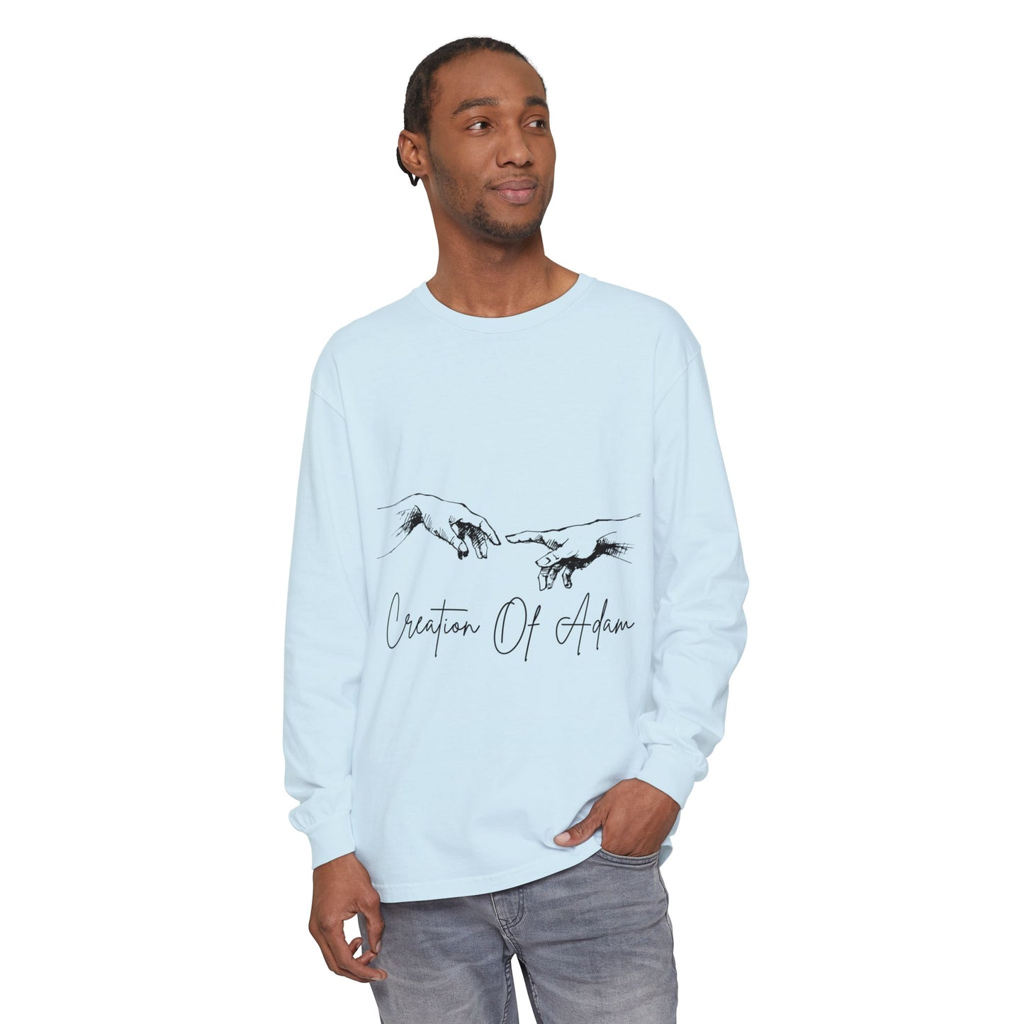 Creation of Adam Long Sleeve T-Shirt - Unisex Art Tee