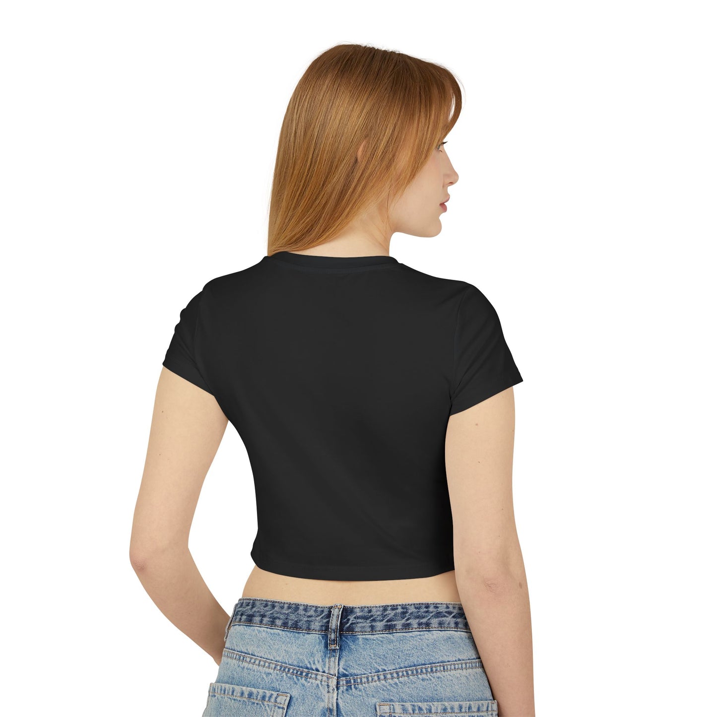 Cute Bear & Bow Women Baby Tee - Playful Graphic Top for Casual Outfits