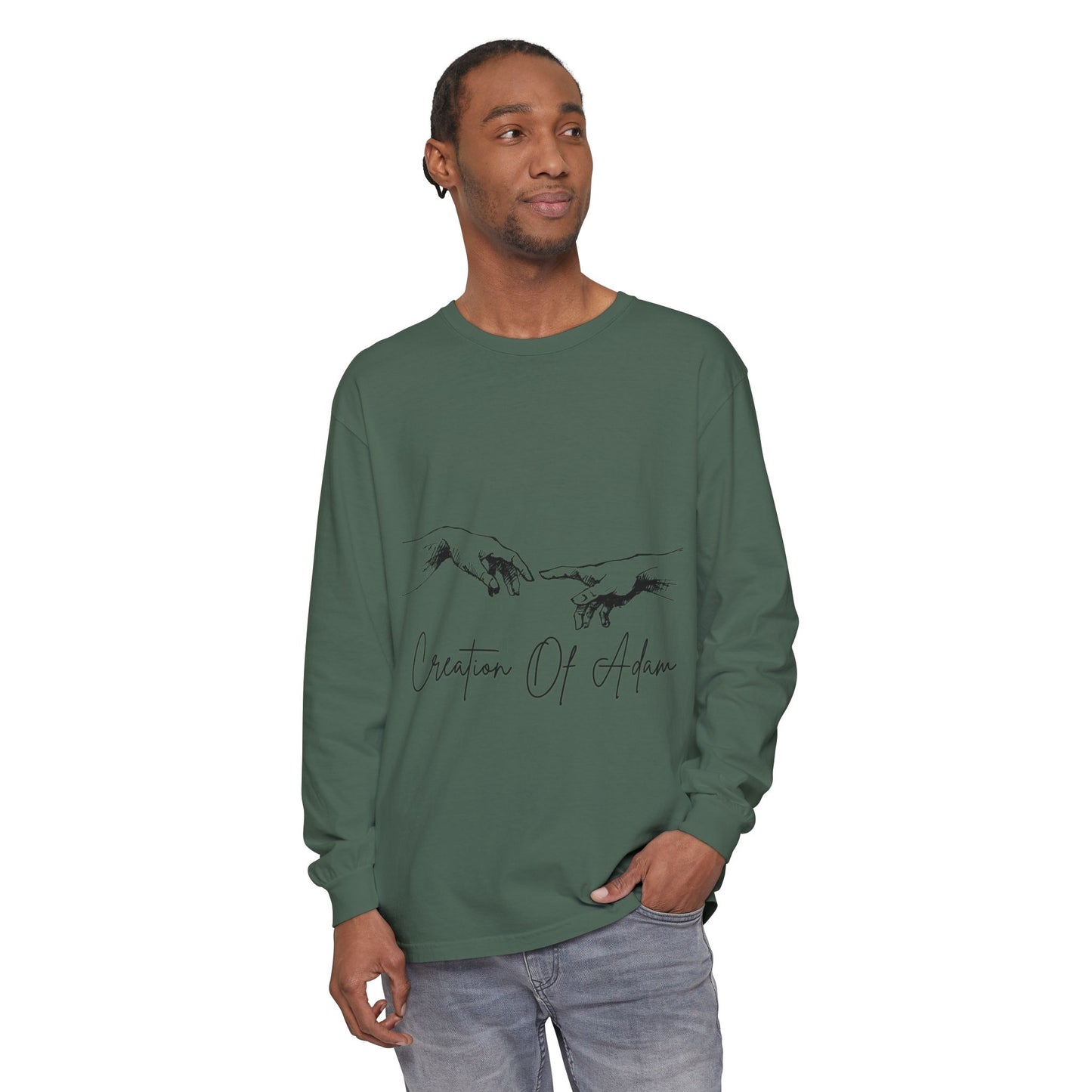 Creation of Adam Long Sleeve T-Shirt - Unisex Art Tee