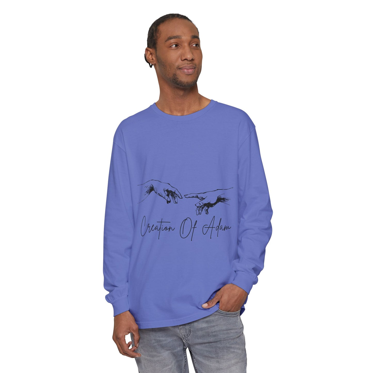 Creation of Adam Long Sleeve T-Shirt - Unisex Art Tee