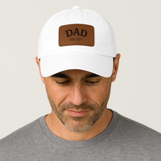 Stylish Dad Hat with Leather Patch - Gift for Father's Day & Casual Wear