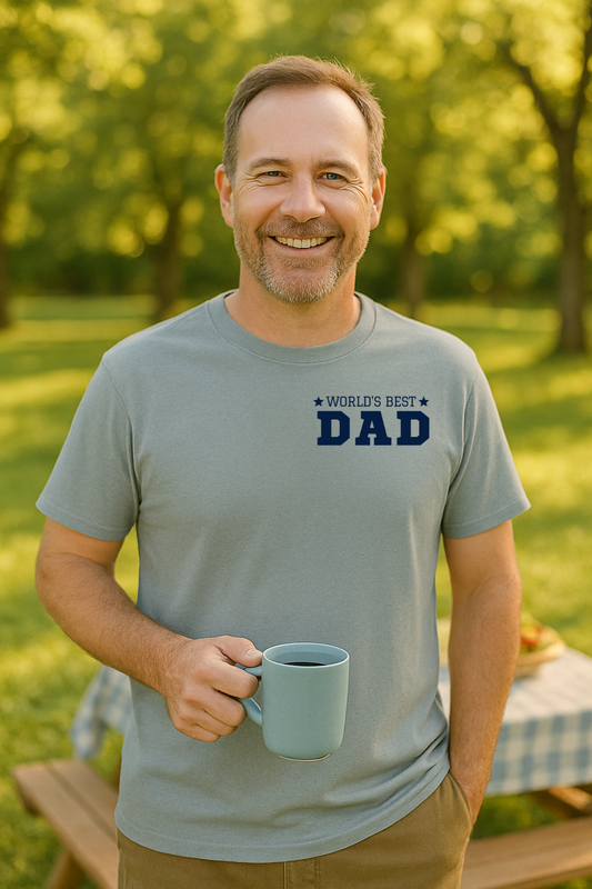 World's Best Dad Unisex Garment-Dyed T-shirt - Casual Father's Day Gift